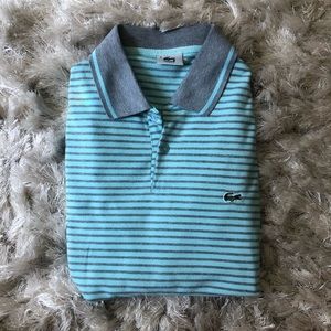 Lacoste Cotton 3/4 Button Down Long Sleeve Polo